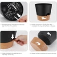 thumbnail image 2 of 10-Inch Plant Pots, Self-Watering Planters with Drainage Holes & Saucers for Indoor and Outdoor Plants (2-Pack, Black), 2 of 5