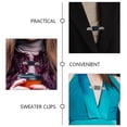 thumbnail image 2 of Miangastore 4Pcs Dress Clips Sweater Clips Elastic Cardigan Clips Elegant Sweater Clips Cardigan Collar Clips, 2 of 9