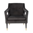 thumbnail image 2 of SAFAVIEH Mara Mid-Century Retro Tufted Accent Chair, Shale, 2 of 11