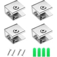 thumbnail image 1 of Clips d'Étagère en Verre Réglables, Ensemble de Clips Miroir Motif Carré Résistant à la Rouille pour Verre de 8-10Mm, Application Grand Alliage de Zinc Forte Capacité de Charge Réglages Sûrs, 1 of 5
