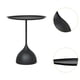 thumbnail image 3 of Mesa auxiliar pequeña, mesa de Martini, mesa de pedestal redonda, mesa de cóctel para bebidas de café, mesa de centro redonda negra para el hogar, Forma alta negra., 3 of 6
