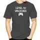 thumbnail image 1 of Camiseta de manga corta con cuello redondo y estampado de nivel 30 desbloqueado, regalo de cumpleaños para hombre, camiseta de gran tamaño., 1 of 8