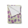 thumbnail image 2 of Aloha Soft Flannel Fleece Throw Blanket, Leaves Pattern in a Grunge Style Repetitive and Sketchy Violet Tones, Cozy Plush for Indoor and Outdoor Use, 60" x 80", Lavender Lilac, by Ambesonne, 2 of 6