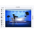 thumbnail image 2 of ABPHOTO Polyester 7x5ft Live News Room Backdrop Direct Broadcasting Room Backdrops Shining Stage Lights Shabby Carpet Interior Photography Background for Compere Honored Guest Photo Studio Props, 2 of 3