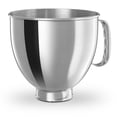 thumbnail image 3 of KitchenAid 5-Quart Stainless Steel Bowl w/Handle + Flex Edge Beater | Fits 4.5-Quart & 5-Quart KitchenAid Tilt-Head Mixers, 3 of 5