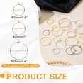 thumbnail image 2 of Uxcell 120 Pcs Aros para Pendientes para Hacer Joyería, 20/25/35 Aros de Alambre Delgado Suministros para Hacer Pendientes con Perlas, Aros Livianos Chapados para DIY Locket de Oreja, Oro Rosa, 2 of 6