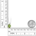 thumbnail image 2 of Gem Stone King 14K White Gold Green Peridot Pendant Necklace for Women (3.00 Cttw, Gemstone August Birthstone, Oval 11X9MM, With 18 inch Chain), 2 of 4