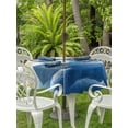 thumbnail image 3 of Outdoor Tablecloth with Umbrella Hole for Patio/Picnic/Party/Camping, Navy Blue Ombre Beach Waterproof Table Cloth Round Cover Washable, Summer Ocean Coastal Gradient Waves (Dia 60"), 3 of 8