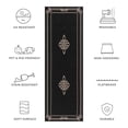 thumbnail image 6 of Safavieh Courtyard Andy Medallion Indoor/Outdoor Runner Rug, Black/Creme, 2'3" x 8', 6 of 10
