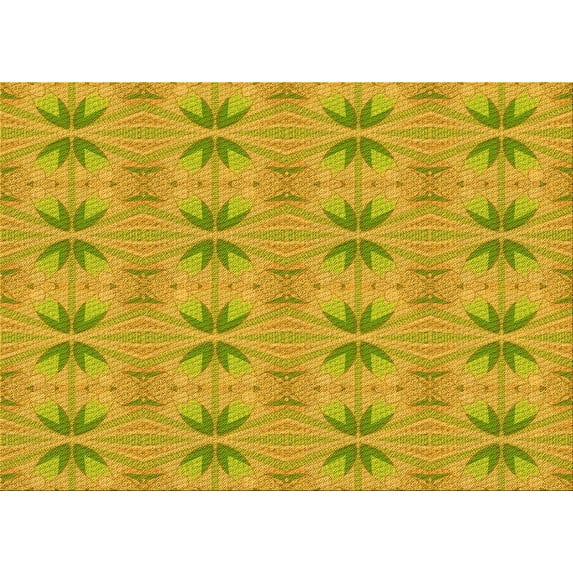 Ahgly Company Indoor Rectangle Patterned Dark Golden Rod Brown Area Rugs, 5' x 8'