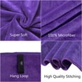 thumbnail image 3 of 2-Pieces Bath Towel Set For Bathroom,Ultra Absorbent Solid Purple 30"x60", 3 of 5