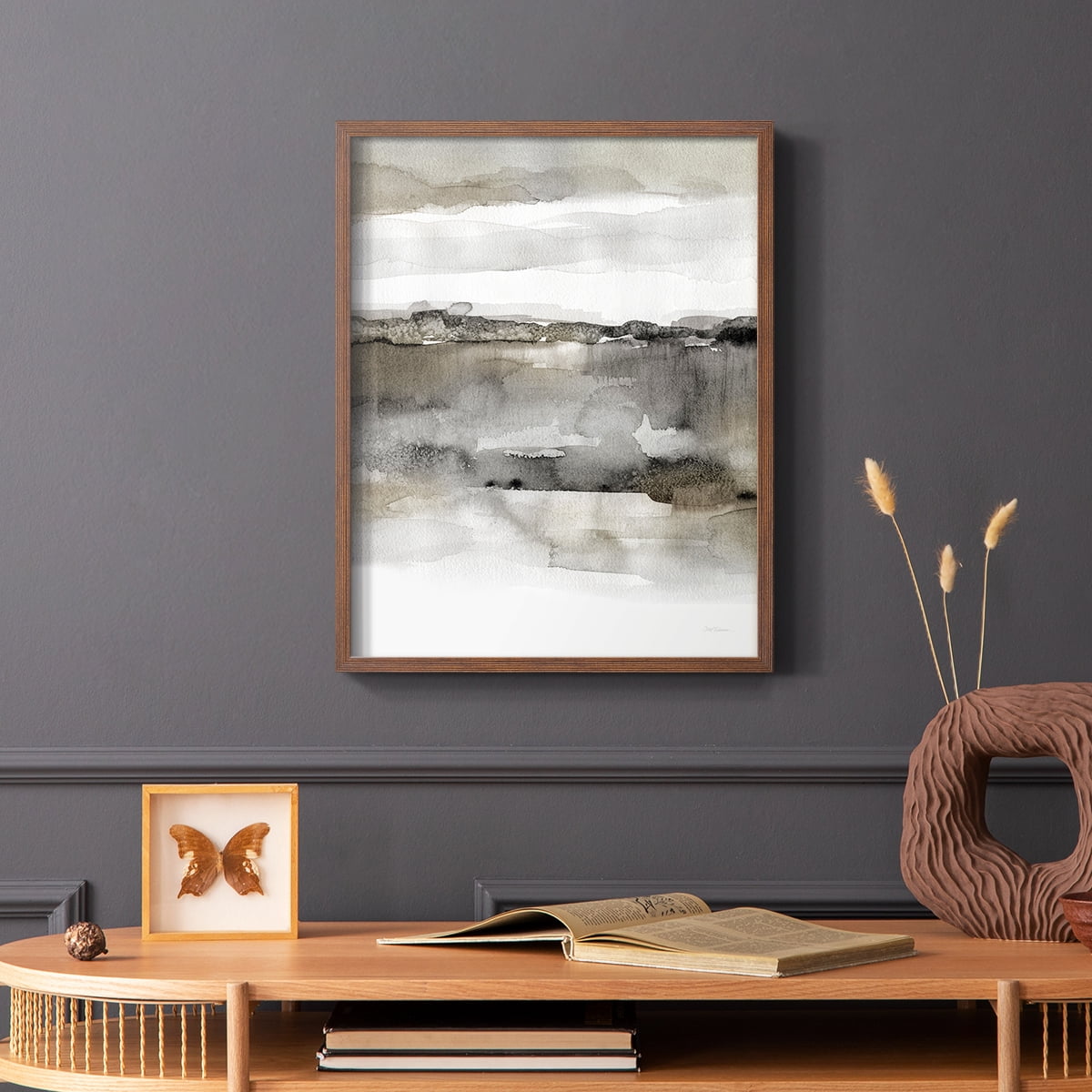 Neutral Harmony in Brown Solid Wood 8 x 10 Framed Print