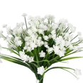 thumbnail image 3 of 5 Bundles Artificial Flowers, Fake Artificial Greenery UV Resistant No Fade Faux Plastic Plants for Wedding Bridle Bouquet Indoor Outdoor Home Garden Kitchen Office Table Vase (White), 3 of 8