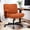 Orange, variant on Hforesty Cross Legged Office Chair with Wide Seat & Flip-up Arms, Rolling Wheels for Home, Office, Vanity, Green