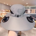 thumbnail image 4 of Btomtd Solar Fan Hat For Fishing Wide-brimmed Breathable Sun Protection Hat Men's Sun Protection Cap, 4 of 6