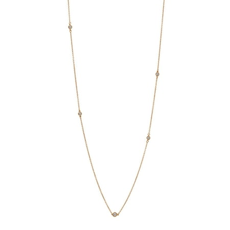 Tiffany & Co. Elsa Peretti 18K Rose Gold Diamonds by the Yard Sprinkle Necklace