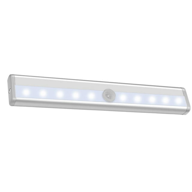 Human Body Induction Closet Light 10 LED Sensor Light USB Charging Closet Night Light with Warm White Light for Wardrobe Corridor Aisle