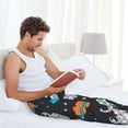 thumbnail image 5 of Pofeuu Space Print Men's Pajama Pants, Soft Lounge Pajama Pants with big pockets for Men Plaid Pj Bottoms-X-Large, 5 of 6