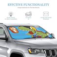 thumbnail image 3 of Kdxio Funny Dinosaurs Pursue a Meat Print Windshield Sun Shade, Foldable Sun Blocker for Car,Truck,SUV Automotive Interior Sun Protection,Reflective Shade for Front Windshield(Medium), 3 of 7