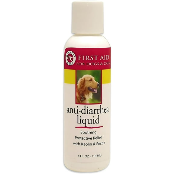 Miracle Care K-P Anti-Diarrhea Liquid for Dogs & Cats, 4 oz – Fast-Acting Soothing Formula with Kaolin & Pectin