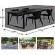 thumbnail image 4 of Fundas para muebles de jardín, 600D Oxford Funda para muebles de jardín Cubierta protectora impermeable Lona anti-UV para mesas de jardín Muebles de patio, con cordones 255x255x80cm Zhivalor XDHY-17-186, 4 of 8
