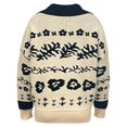 thumbnail image 5 of Wang6 Womens Chunky Cardigans Sweaters Fall Winter Button down Cable Knit Sweater Long Sleeve Open Front Knitted Coat Crew Neck Slim Floral Outwear Beige XL, 5 of 5