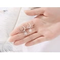 thumbnail image 3 of Fiudx Hermosos Pendientes de Gancho con Forma de Corazón de Melocotón y Copo de Nieve, 3 of 5