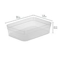 thumbnail image 4 of Sterilite Set (3) Large Storage Trays, Clear Plastic Open Bins, Drawer Organizers, 8 Count, 4 of 8
