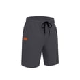 thumbnail image 5 of Eryao Men's Linen Shorts Casual Elastic Waist Drawstring Shorts Lightweight Breathable Summer Beach Vacation Bottoms with Pockets,Dark Gray,L, 5 of 7