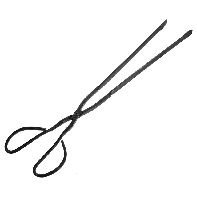 GOOHOCHY Pinces à Feu Pince en Fer Gris Lot de 1 Outil de Cheminée Hommes Femmes