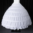 thumbnail image 4 of Enaguas blancas de 6 aros Crinolina accesorio para disfraz Yuyangstore Crinolina nupcial de la boda, 4 of 8