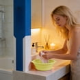 thumbnail image 6 of Foldable Wash Basin | Portable Collapsible Sink | Multifunction Plastic Bowl, Space-Saving, Heat-Resistant, Hanging Storage | Yellow, Pink, Green | 3 Sizes, 6 of 9