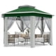 thumbnail image 4 of Qinaqin 13 x ft Pop Up Gazebo cm de Alturae agonal Canopy Shelter con 6 Zippered Malla Netting Event Tent Strong Steel Frame, 4 of 7