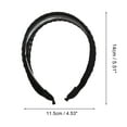 thumbnail image 3 of Unique Bargains 1 Pc Fashion Braided Wide Headbands for Women Black, 3 of 6