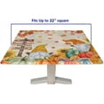 thumbnail image 5 of Edge Fitted Square Tablecloth, Thanksgiving Autumn Harvest Pumpkin Waterproof Wipe Clean Polyester Table Cloth, for Indoor Holiday Family Banquet Outdoor Patio Use, Fit for 34'''' x 34'''' Table, 5 of 5