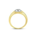 thumbnail image 4 of 10kt Yellow Gold Mens Round Diamond Circle Cluster Ring 1/10 Cttw, 4 of 4
