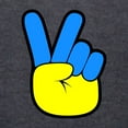 thumbnail image 3 of CafePress - Ukrainian Flag Peace Sign Ukra Long Sleeve T Shirt - Womens Hooded Shirt, 3 of 3