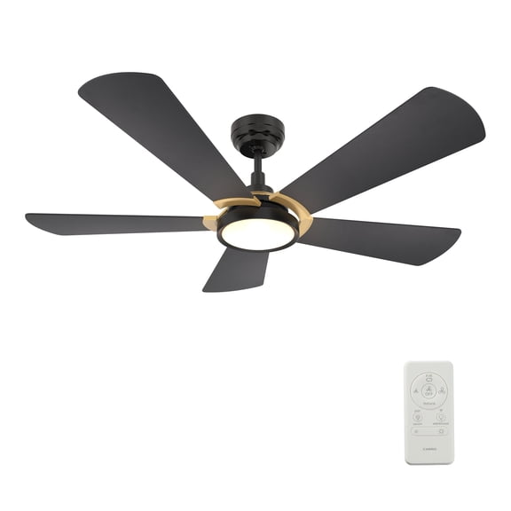 52" 5-Blade Smart WIfi DC Ceiling Fan with LED Light and 10-speed Reversible