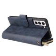 thumbnail image 3 of Feishell for Samsung Galaxy S21 (6.2 inch) Wallet Case for Women Men,Premium PU Leather Magnetic Clasp Zipper 9 Card Slots Folio Flip Holder Shockproof Purse Phone Case with Wrist Strap,Blue, 3 of 8
