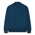 thumbnail image 3 of Men's Bomber Jacket Full Zipper Stand Collar Lightweight Casual Fashion Outdoor Jacket Coat Navy Blue Size M, 3 of 6
