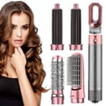 thumbnail image 1 of Secador Pelo Eléctrico 5 en 1 para Alisar Rizar Y Peinar (enchufe Europeo Rosa), 1 of 9