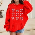 thumbnail image 2 of Hoodies for Girls 14-16 Loose Blouse Top Trendy Graphic Print Cropped Sweatshirt Girls Spring/fall Transition Hoodie Red, 2 of 4