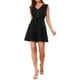 thumbnail image 1 of INSPIRE CHIC Vestido Casual de Manga con Volantes y Botones en la Parte Frontal para Mujer, Negro XL, 1 of 6