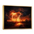 thumbnail image 2 of Designart storms framed wall art decor, Storms framed wall Art, Raging Inferno of the Storm I , Extra large Traditional Gold framed wall art, 40x30 inches Gold Frame, 2 of 5