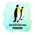 thumbnail image 2 of Watercolor Decal Just A Girl That Loves Penguins Living Room Wall Decal for Family Multicolored Bird Silhouettes Art Design Cute Themed Room Décor - Size: 27 In x 30 In, 2 of 5