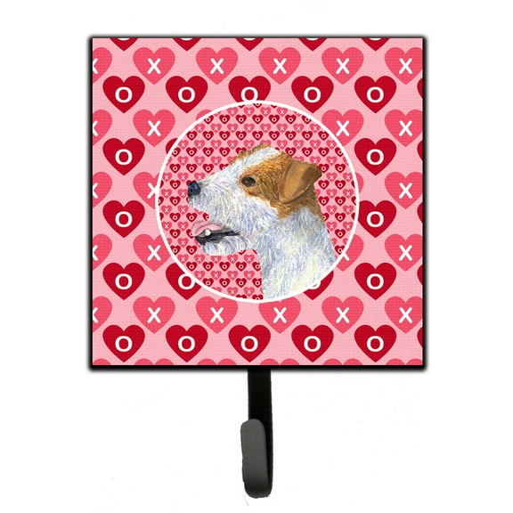 Jack Russell Terrier Hearts Love and Valentines Day Portrait Leash or Key Holder