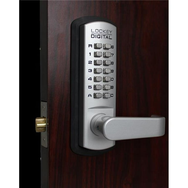 Lockey USA 3835 SC-MG Satin Chrome & Marine Grade Mechanical Keyless Lever Lock with Passage Function