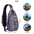 thumbnail image 5 of Paisley Crossbody Sling Backpack for Men - Womens Fashion Sling Bag with Adjustable Shoulder Straps for Travel Hiking Chest Bag Daypack Anti-theft Purse, 5 of 6