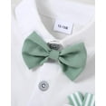 thumbnail image 6 of ZOEREA Toddler Baby Boy Clothes Suit Gentleman Wedding Outfits, Formal Dress Shirt with Bowtie + Suspender Pants 1-5 Years, 6 of 15