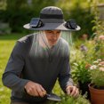 thumbnail image 6 of Kugisaki Sun Hat with Fans Solar Power Fan Wide Brim Sun Hat Fishing Essentials for Hiking Beach Summer Outdoor, 6 of 7